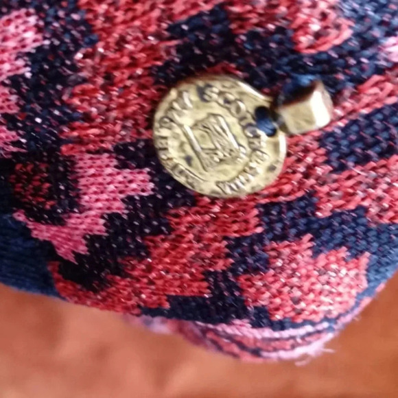 Scotch & Soda Womens  Retro Short Sleeve Metallic Tennis Sweater Small - Picture 10 of 10